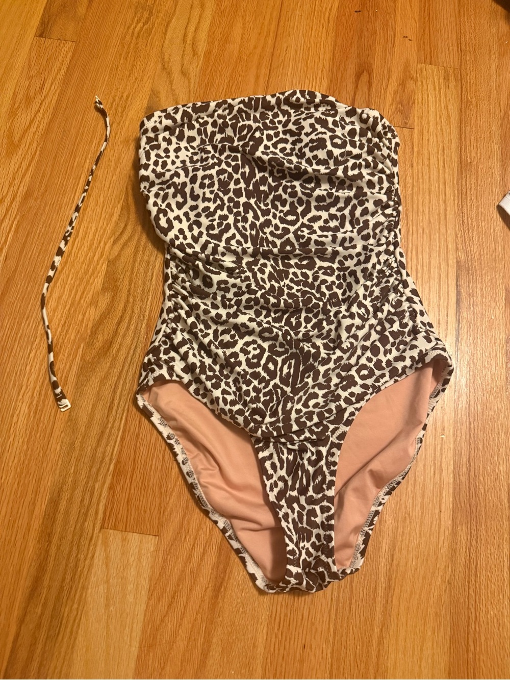 J. Crew Women’s ' Leopard-Print One-Piece Swimsuit - Brown and Cream